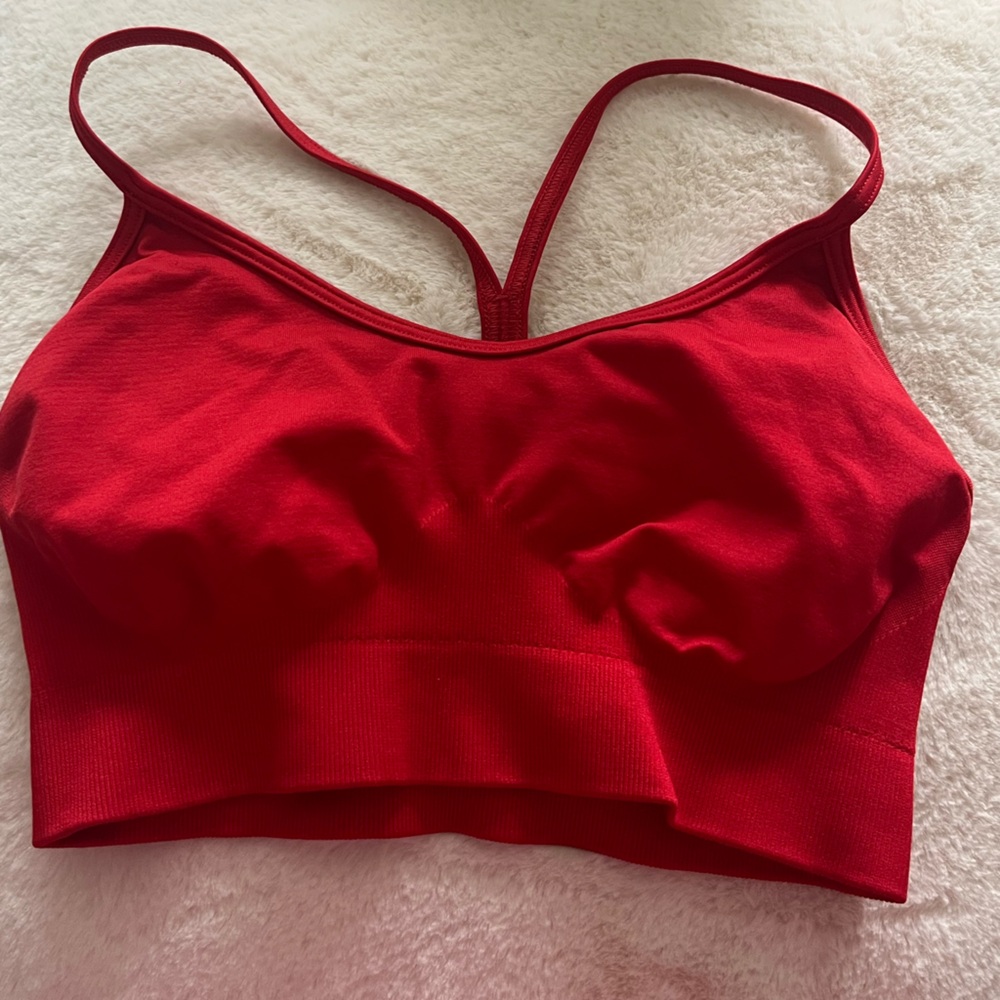 Red Gymshark Sports Bra